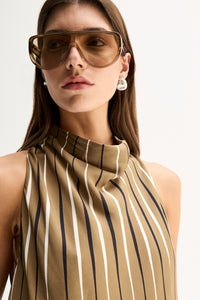 Elka - Sloane Top - Moss Stripe