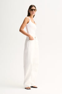 Elka - Silas Knit Top - White