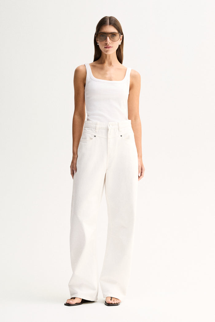 Elka - Silas Knit Top - White