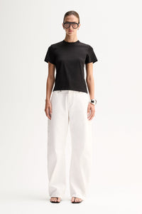 Elka Collective Zoe Tee in black - organic cotton boxy crew neck tee