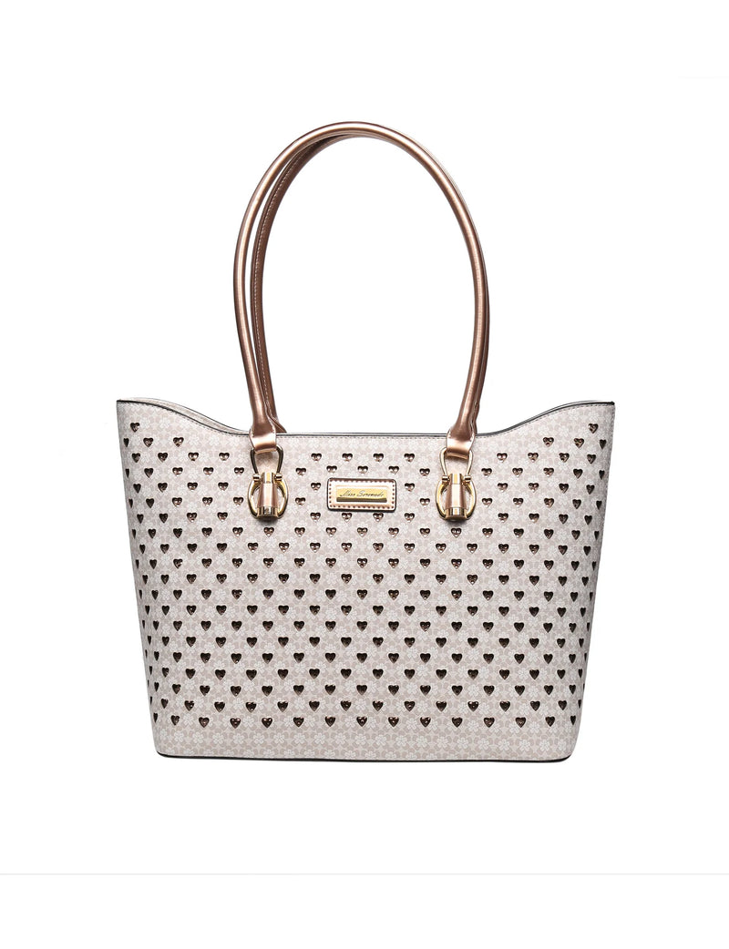 Darcy Saffiano Vegan Leather 3 Piece Set - Beige