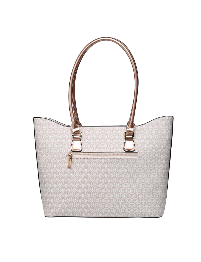Darcy Saffiano Vegan Leather 3 Piece Set - Beige