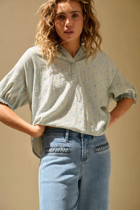 Kireina - Freya Jean  Plait Pocket - 70s Blue