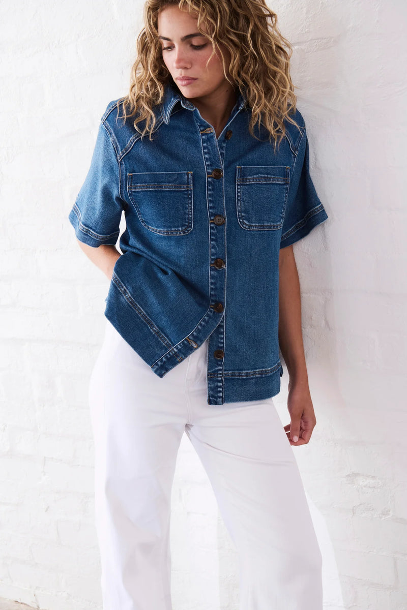 Kireina - Zoe Shirt - Dakota Wash