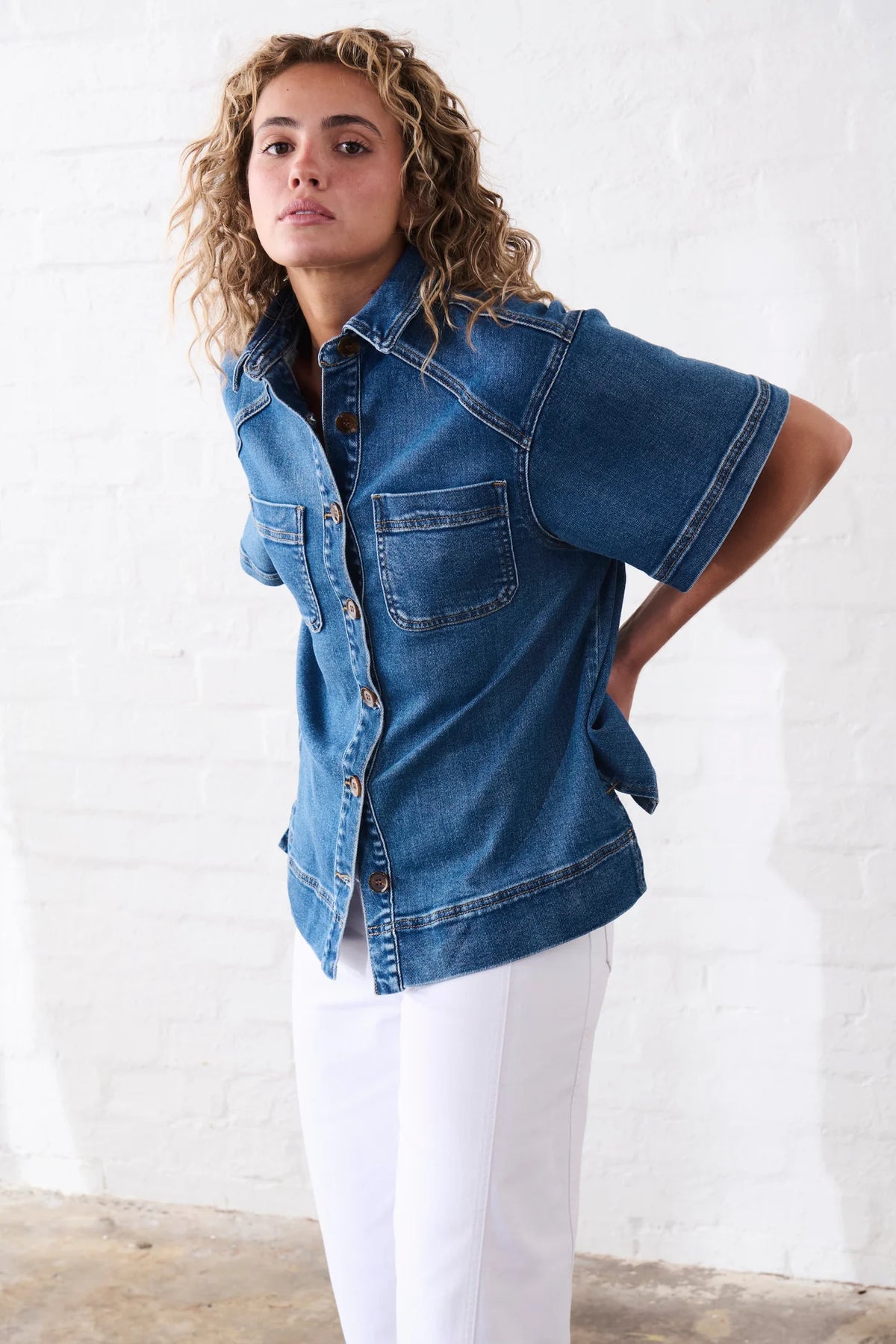 Kireina - Zoe Shirt - Dakota Wash