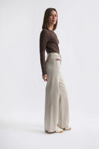 Kireina - Harper Jean in Sand with Leather Pocket