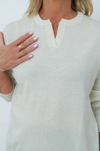 MerinoSnug - Australian Made Alpaca Merino Jumper in White