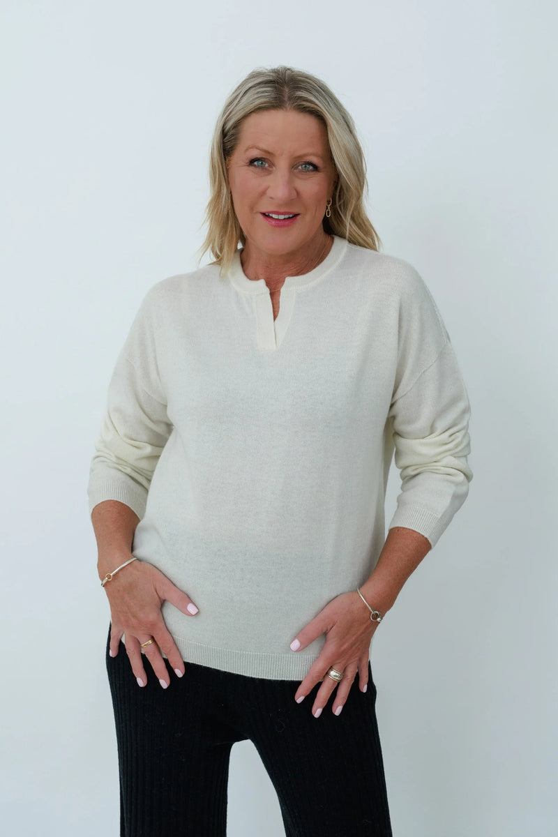 MerinoSnug - Australian Made Alpaca Merino Jumper in White