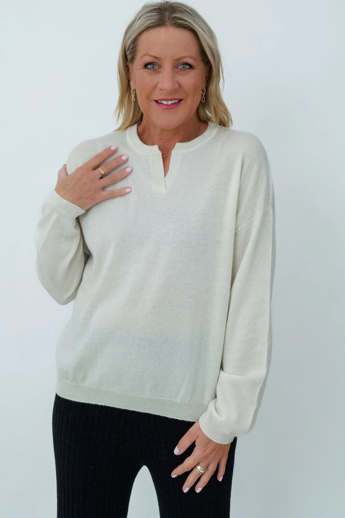 MerinoSnug - Australian Made Alpaca Merino Jumper in White