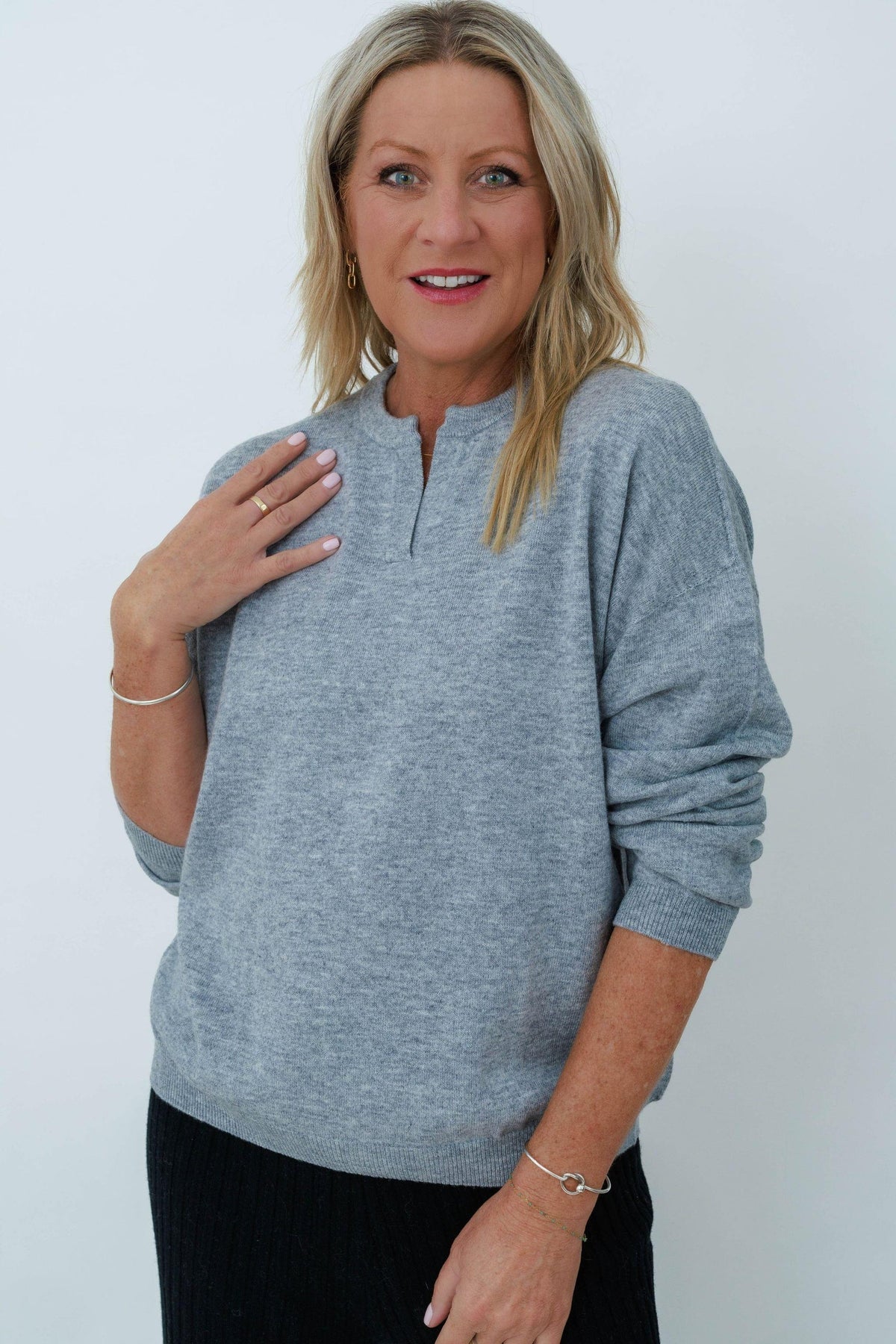 MerinoSnug - Australian Made Alpaca Merino Jumper in Grey