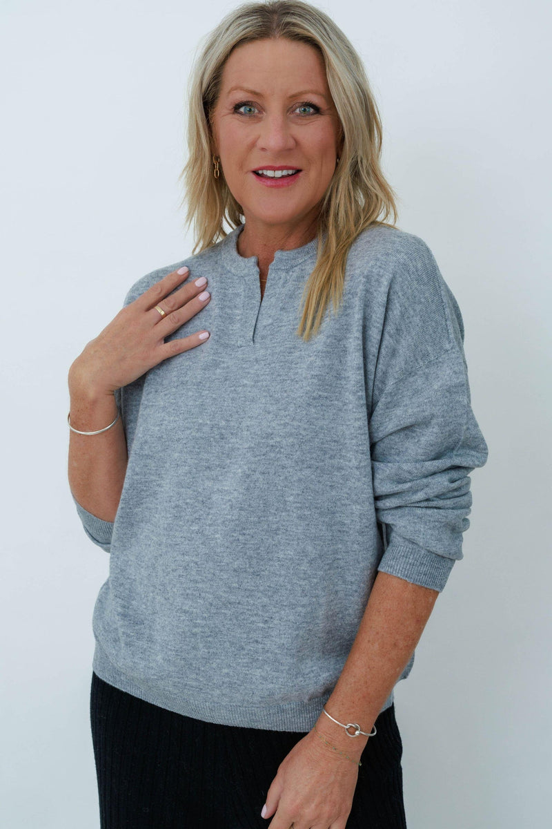 MerinoSnug - Australian Made Alpaca Merino Jumper in Grey