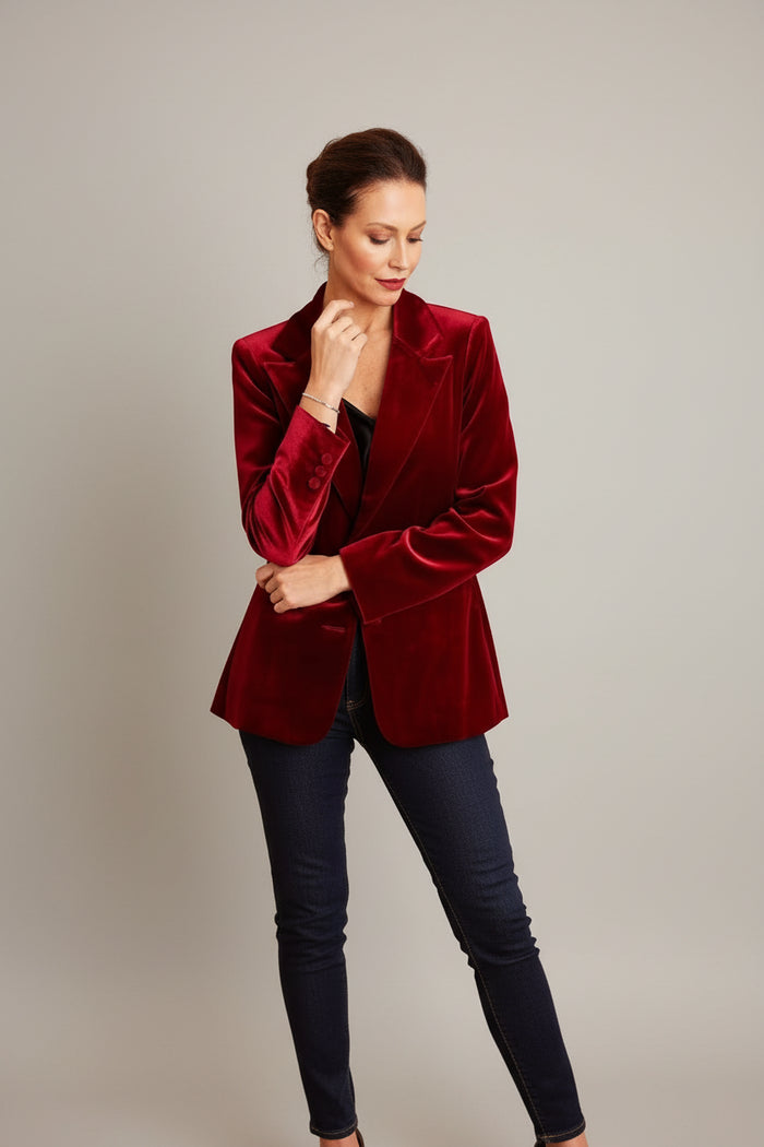 Kamare - Surrey Velvet Jacket - Red
