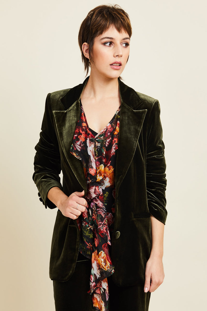 Kamare - Surry Velvet Jacket Olive
