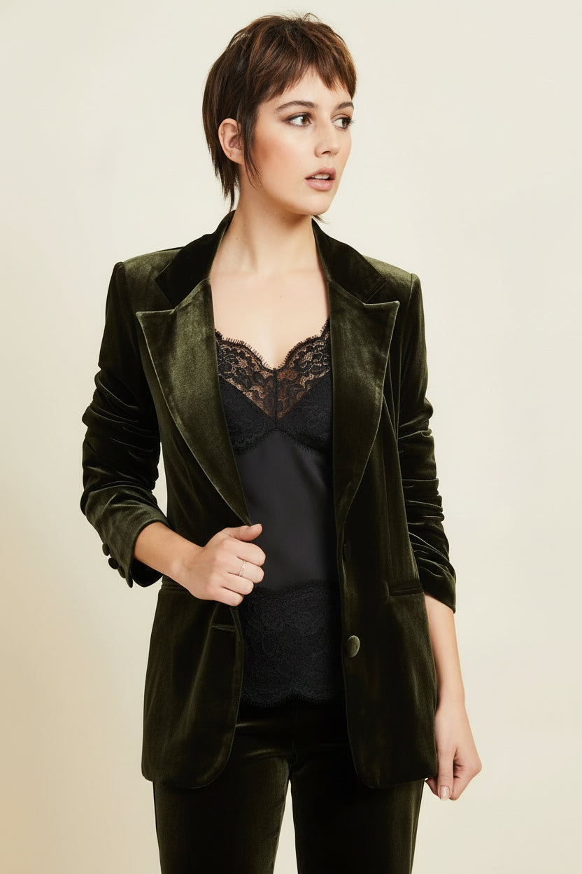 Kamare - Surrey Velvet Jacket - Olive