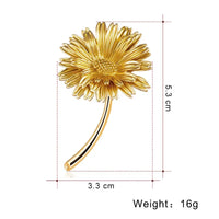 Flower Brooch - Gold