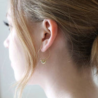 Hoop Sloth Earrings in Gold