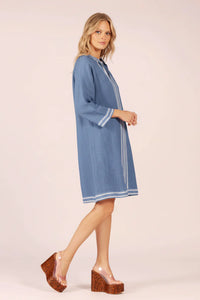 Lola - Allegra Cornflower Linen Midi