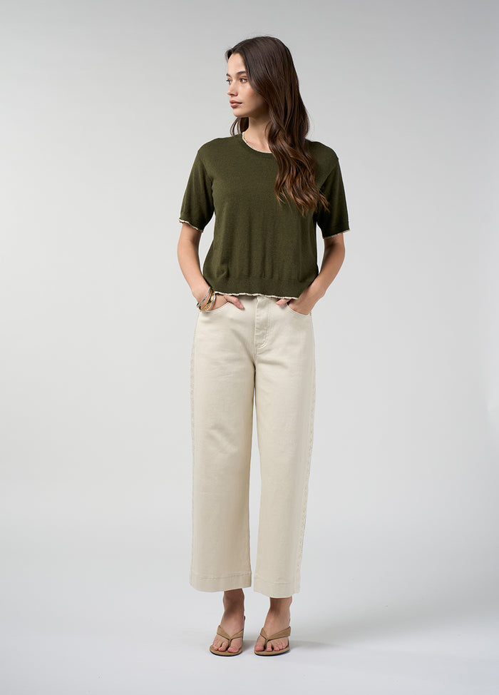 Loobies Story Galle Pant in Ecru - styled front