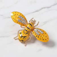 Enamel Bee Brooches