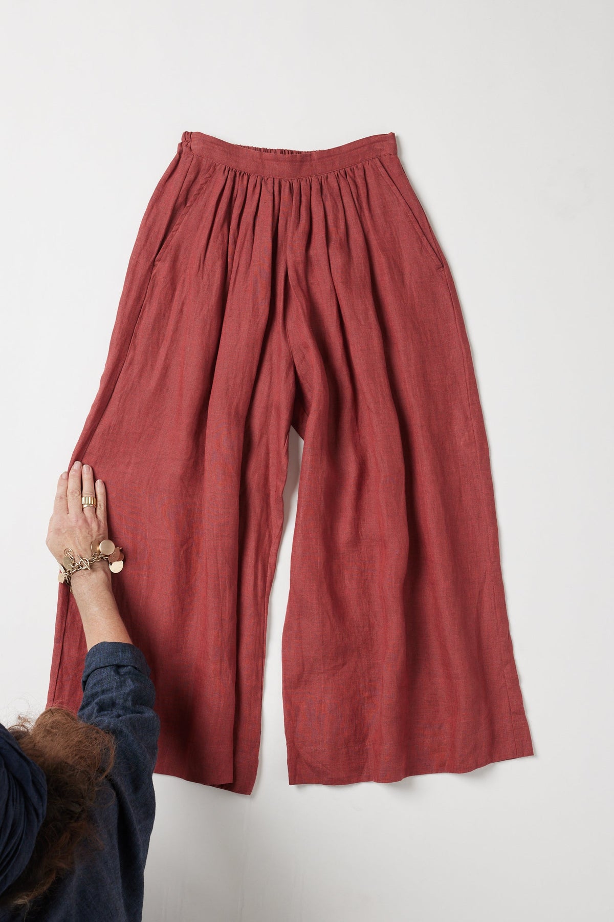 Eva's Sunday Lauri Pleated Culotte Burnt Sienna front