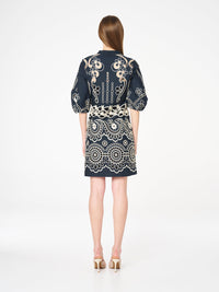 Moss & Spy Lucy Shift in Ink Ivory, back