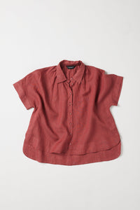Eva's Sunday Lumi Collared Shirt Burnt Sienna