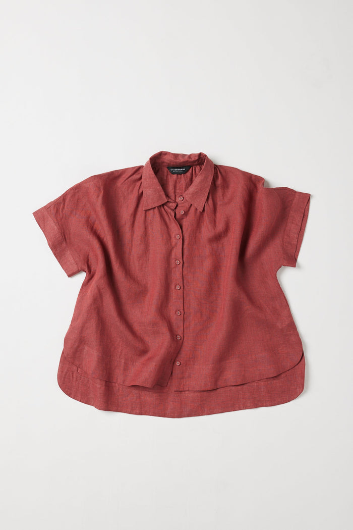 Eva's Sunday Lumi Collared Shirt Burnt Sienna