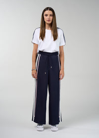Madly Sweetly Contour Pant in Navy and White - front