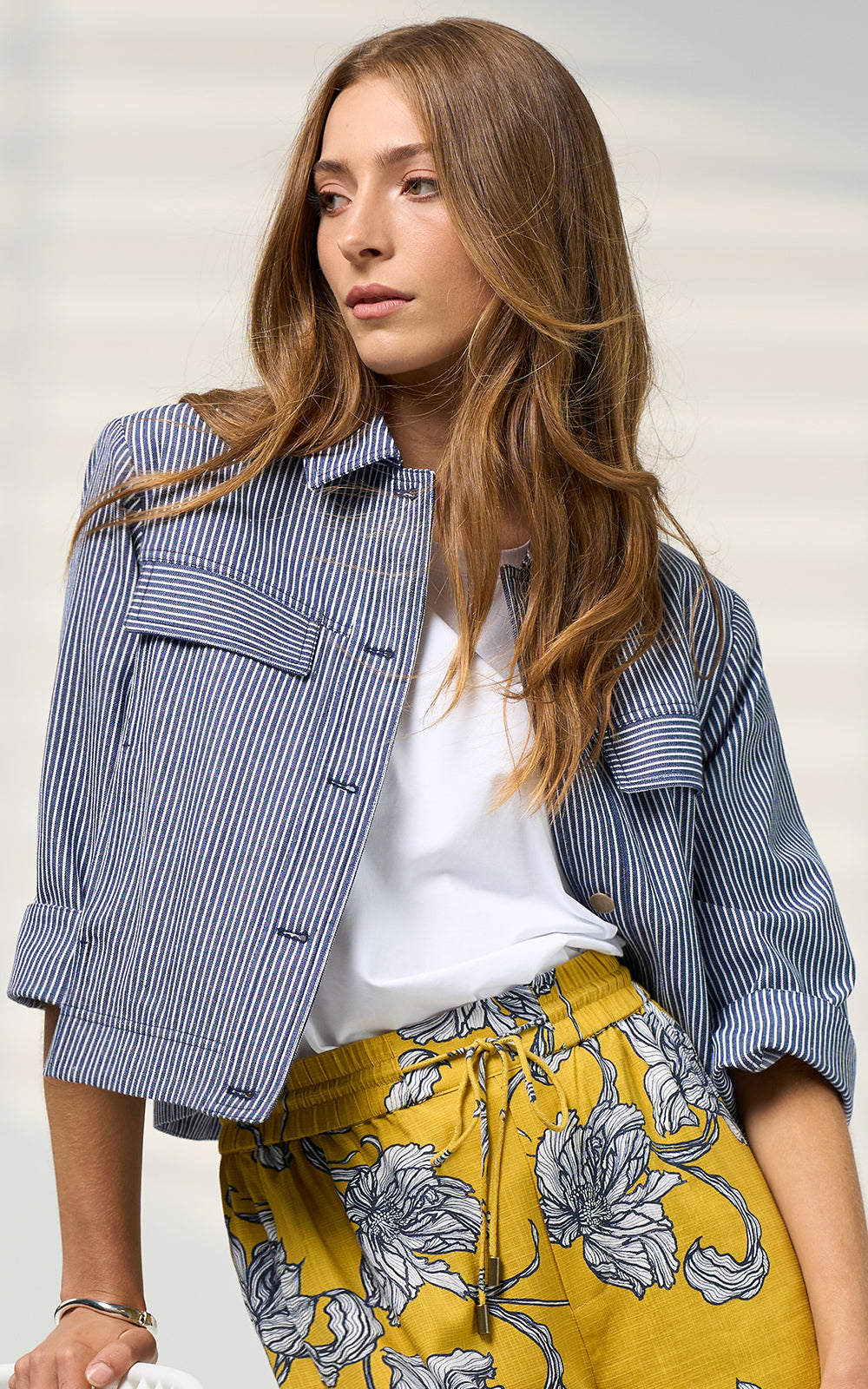 Madly Sweetly Signal Jacket in Navy - side