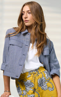 Madly Sweetly Signal Jacket in Navy - side