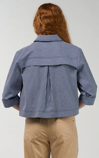 Madly Sweetly Signal Jacket in Navy - fabric detail