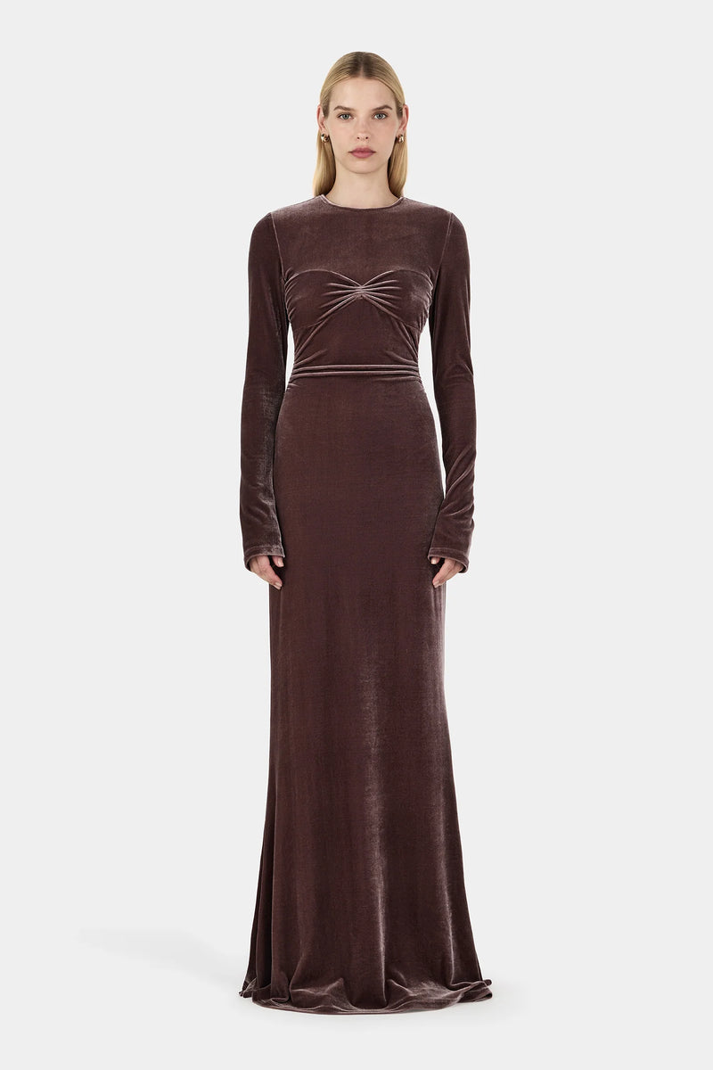 Hansen & Gretel - Murah Velvet Dress Eggplant