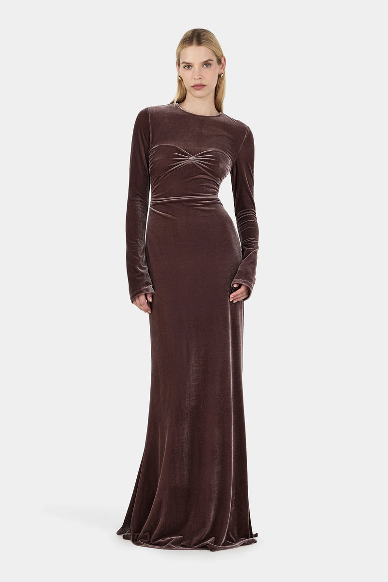 Hansen & Gretel - Murah Velvet Dress Eggplant