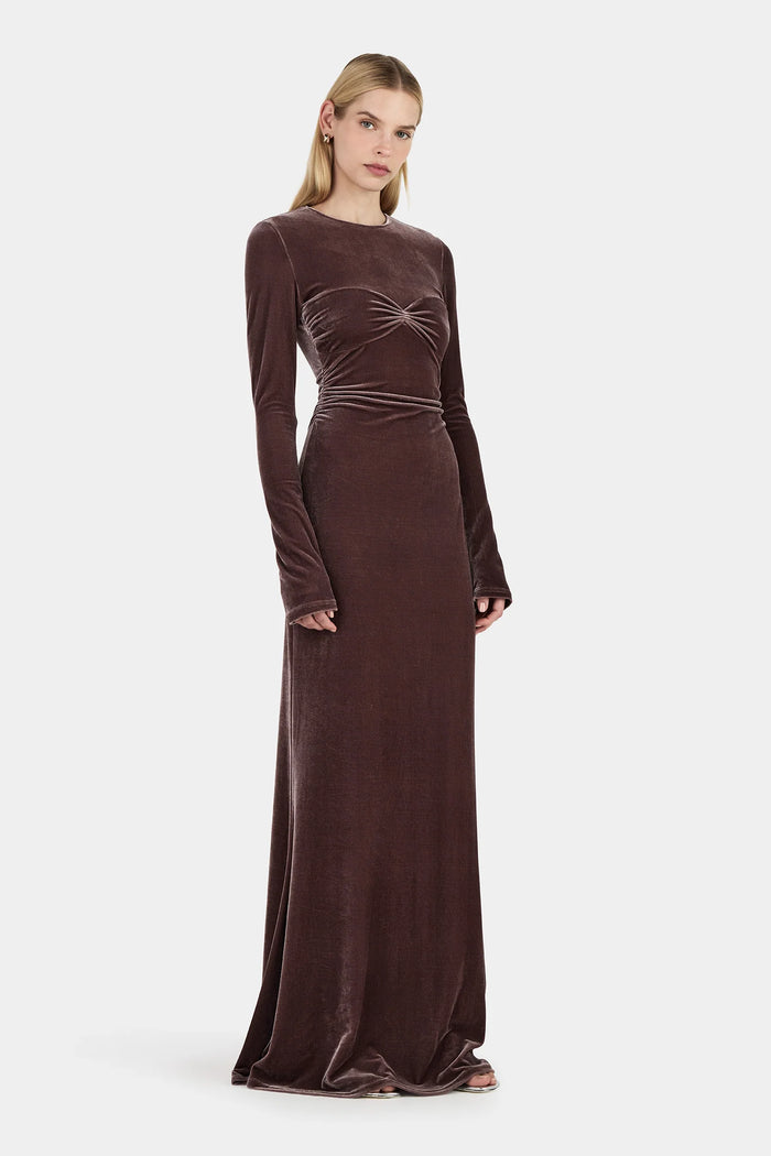 Hansen & Gretel - Murah Velvet Dress Eggplant