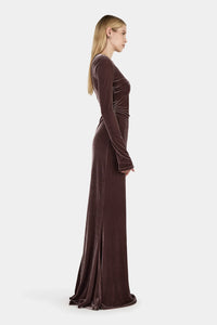 Hansen & Gretel - Murah Velvet Dress Eggplant