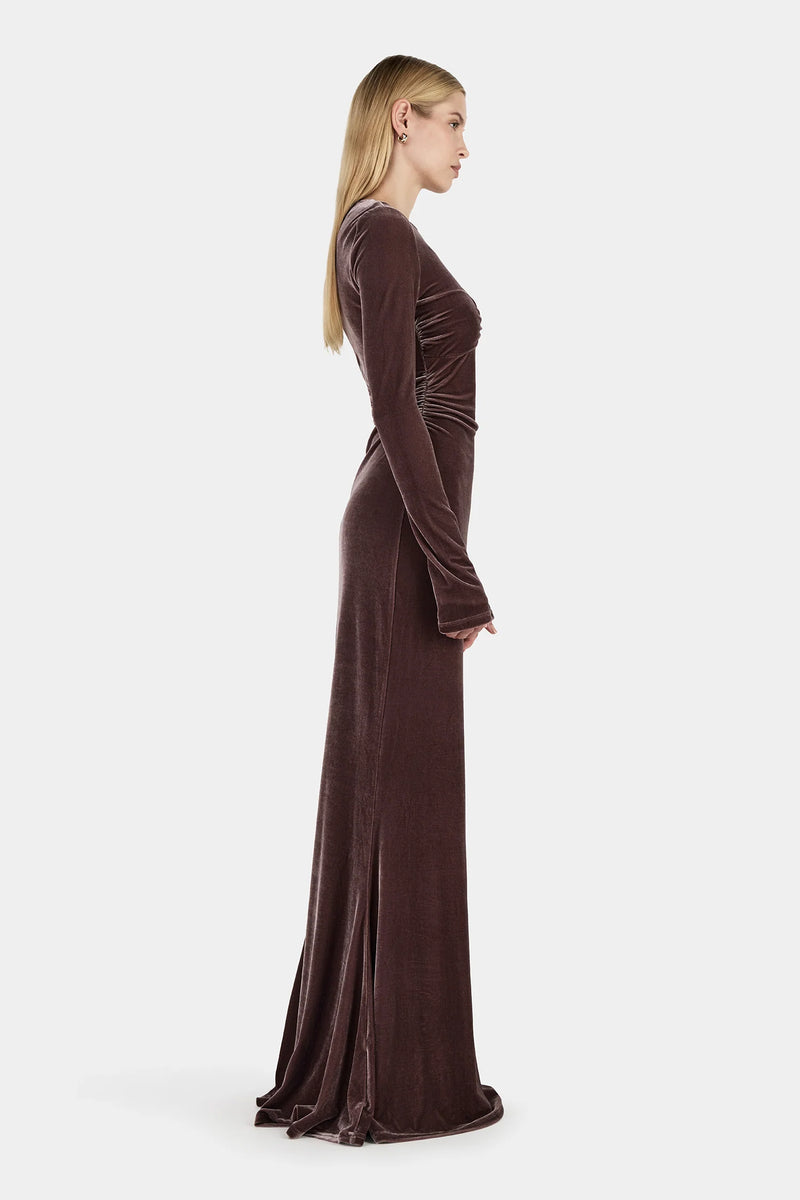 Hansen & Gretel - Murah Velvet Dress Eggplant