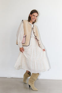 Lollys Laundry Morning Midi Skirt in Creme - side