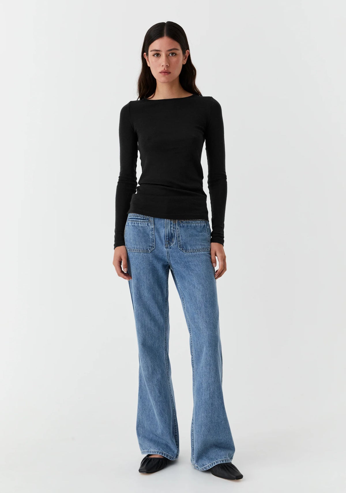 Morrison - Morri Merino Round Neck Tee Black