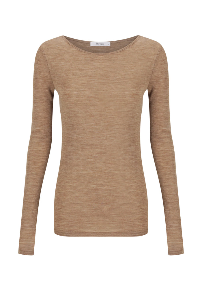 Morrison - Morri Merino Round Neck Tee Coffee