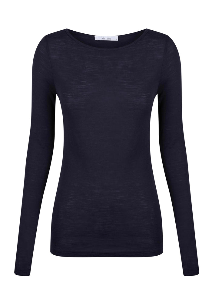 Morrison - Morri Merino Round Neck Tee Navy