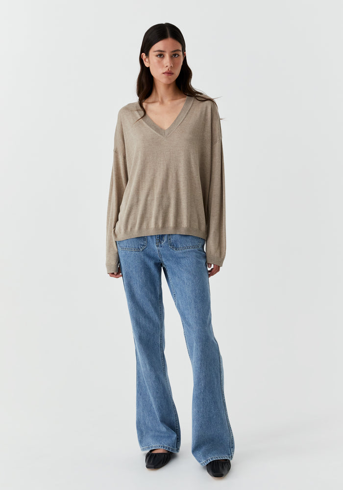 Morrison - Skyle Knit Pullover in Stone