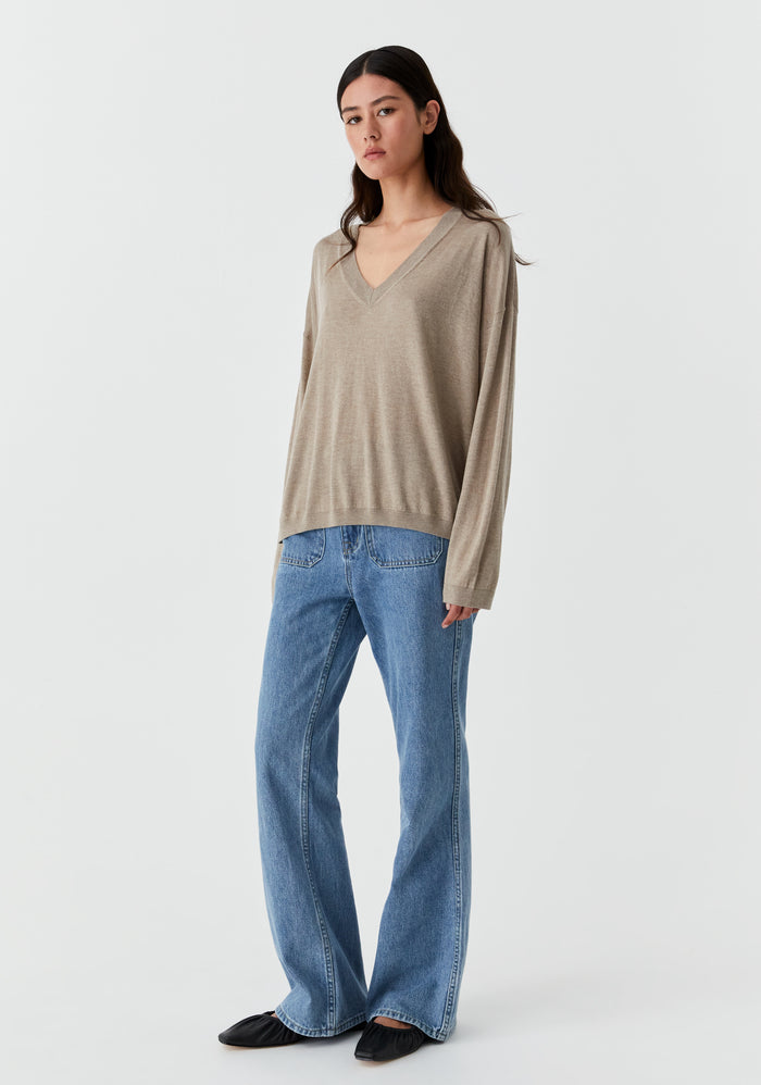 Morrison Skyle Knit Pullover in Stone