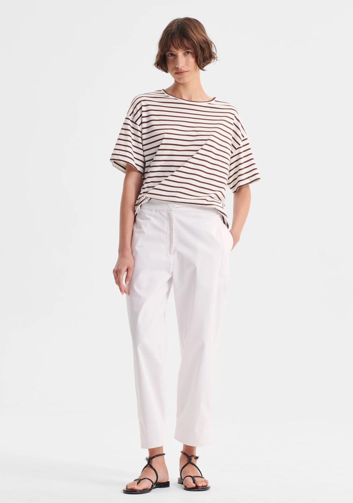 Morrison - Archie Striped Tee - Mocha/White