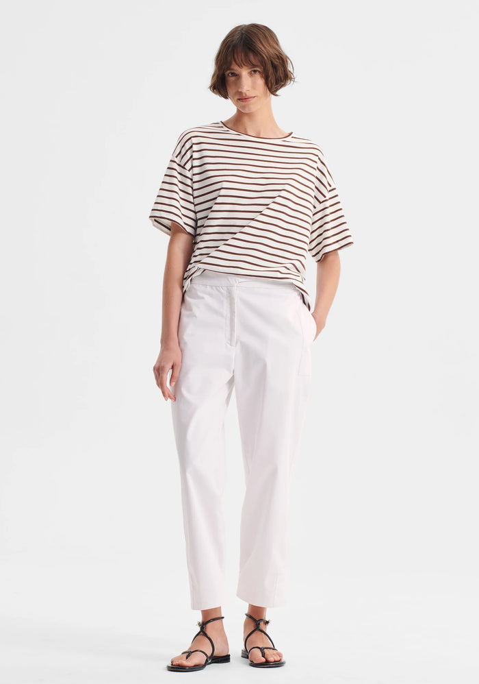 Morrison - Archie Striped Tee - Mocha/White