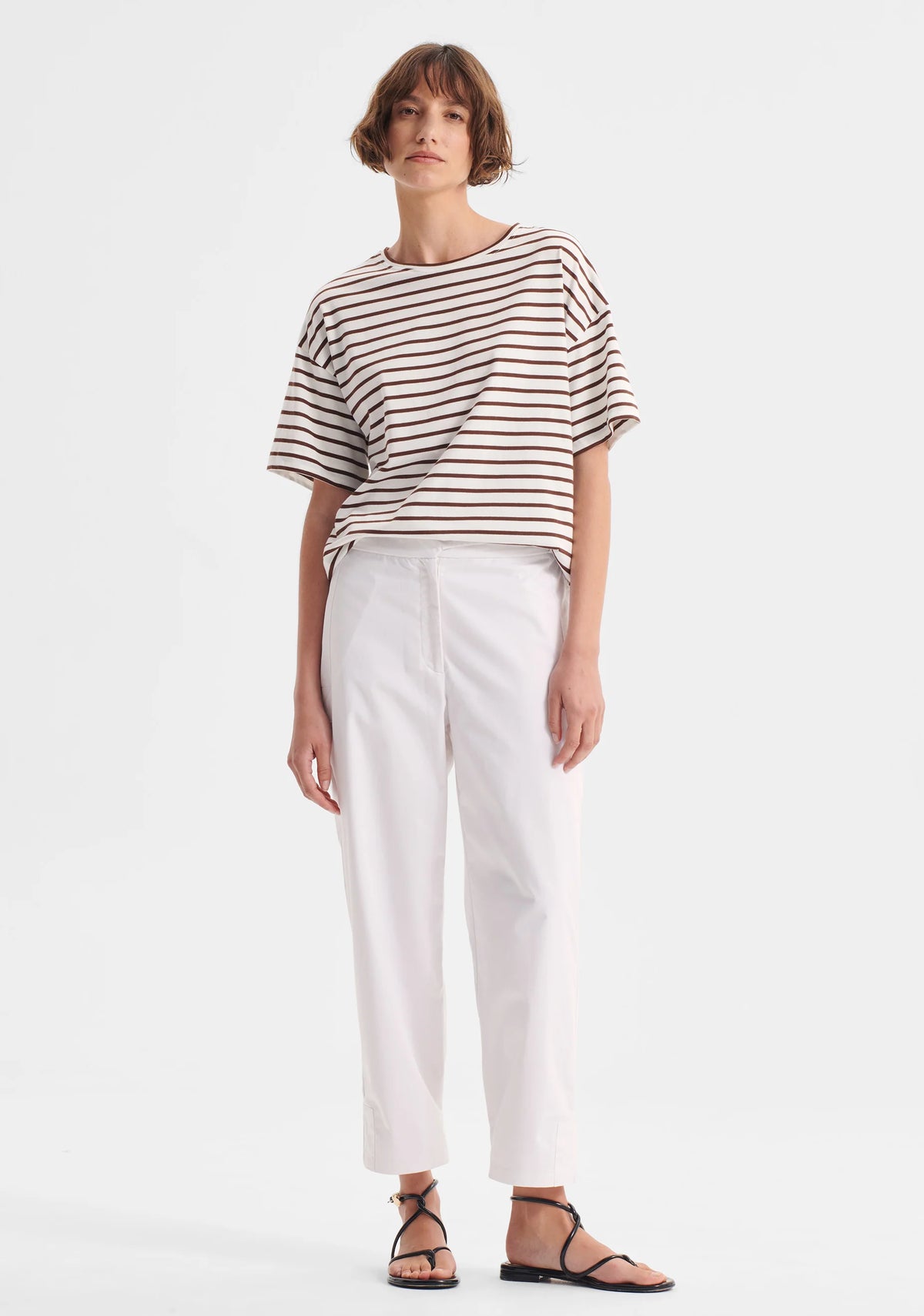 Morrison - Archie Striped Tee - Mocha/White