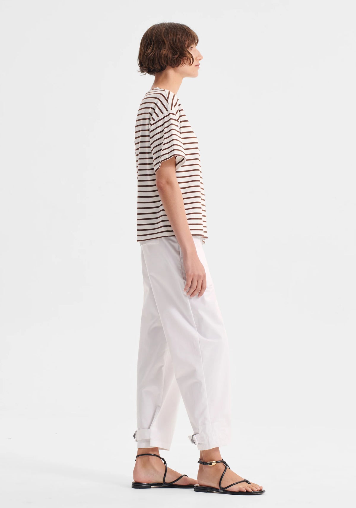 Morrison - Archie Striped Tee - Mocha/White