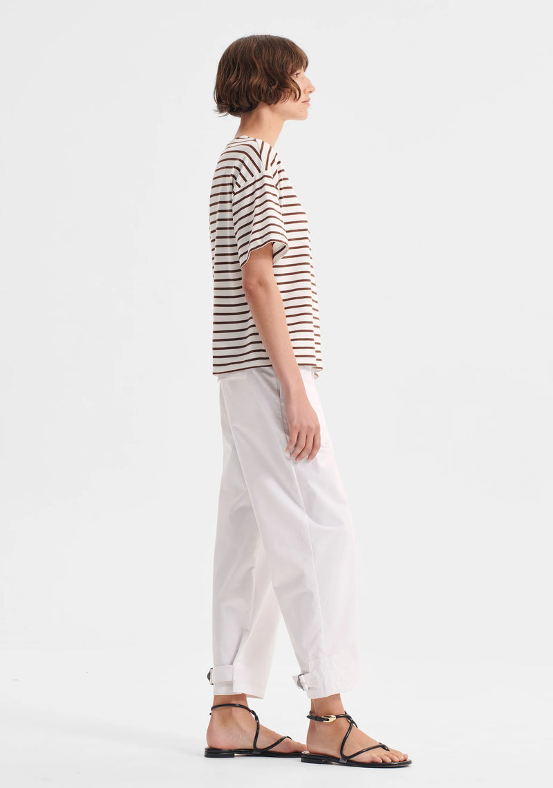 Morrison - Archie Striped Tee - Mocha/White