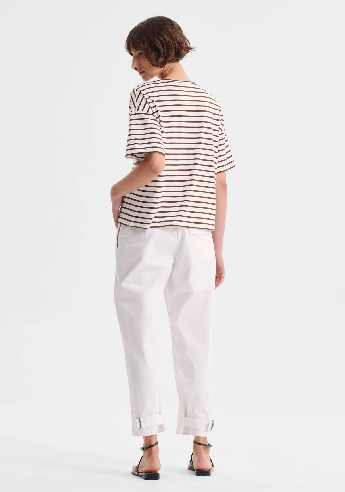 Morrison - Archie Striped Tee - Mocha/White