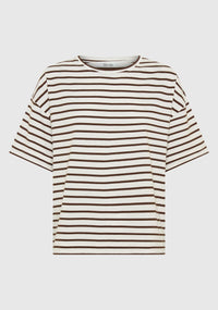 Morrison - Archie Striped Tee - Mocha/White
