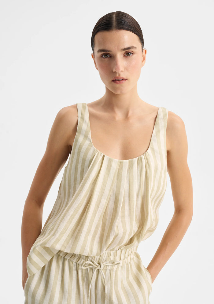 Morrison - Cybil Linen Top - Stripe